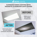 magnetic LED panels with space design for classroom cover plastic cover for fluorescent light fixture how to remove fluorescent light cover with clips how to take the cover off a fluorescent light
