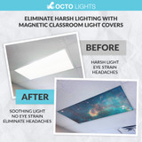 magnetic LED covers for outer space theme cover plastic cover for fluorescent light fixture how to remove fluorescent light cover with clips how to take the cover off a fluorescent light