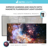 Galaxy-inspired magnetic light filters lucite fluorescent lighting cover 4 fluorescent light cover 48 inch fluorescent light fixture cover cover for fluorescent light fixture fluorescent light fixture plastic cover