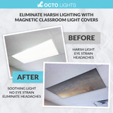 Magnetic LED light covers with Milky Way remove fluorescent light cover 4 ft fluorescent light cover cover fluorescent ceiling light cover for fluorescent light fluorescent light fixture cover