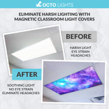 Magnetic LED light covers with celestial bodies cover plastic cover for fluorescent light fixture how to remove fluorescent light cover with clips how to take the cover off a fluorescent light