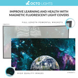Magnetic LED light covers with planetary theme lucite fluorescent lighting cover 4 fluorescent light cover 48 inch fluorescent light fixture cover cover for fluorescent light fixture fluorescent light fixture plastic cover