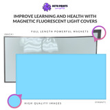 magnetic light covers to cover the fluorescent lights in classrooms