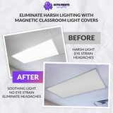 magnetic classroom light covers for 2x4 fluorescent fixtures