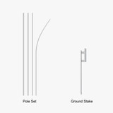 pole advertising banners outside