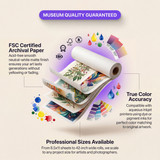 High quality giclee prints on smooth matte archival paper showing exceptional detail and color depth