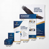 Glossy UV coating finish on custom printed flyers for vibrant colors