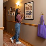 A1 size custom poster print displayed in office space showing large format printing capability