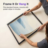 Satin finish poster print displaying reduced glare and elegant semi-matte appearance