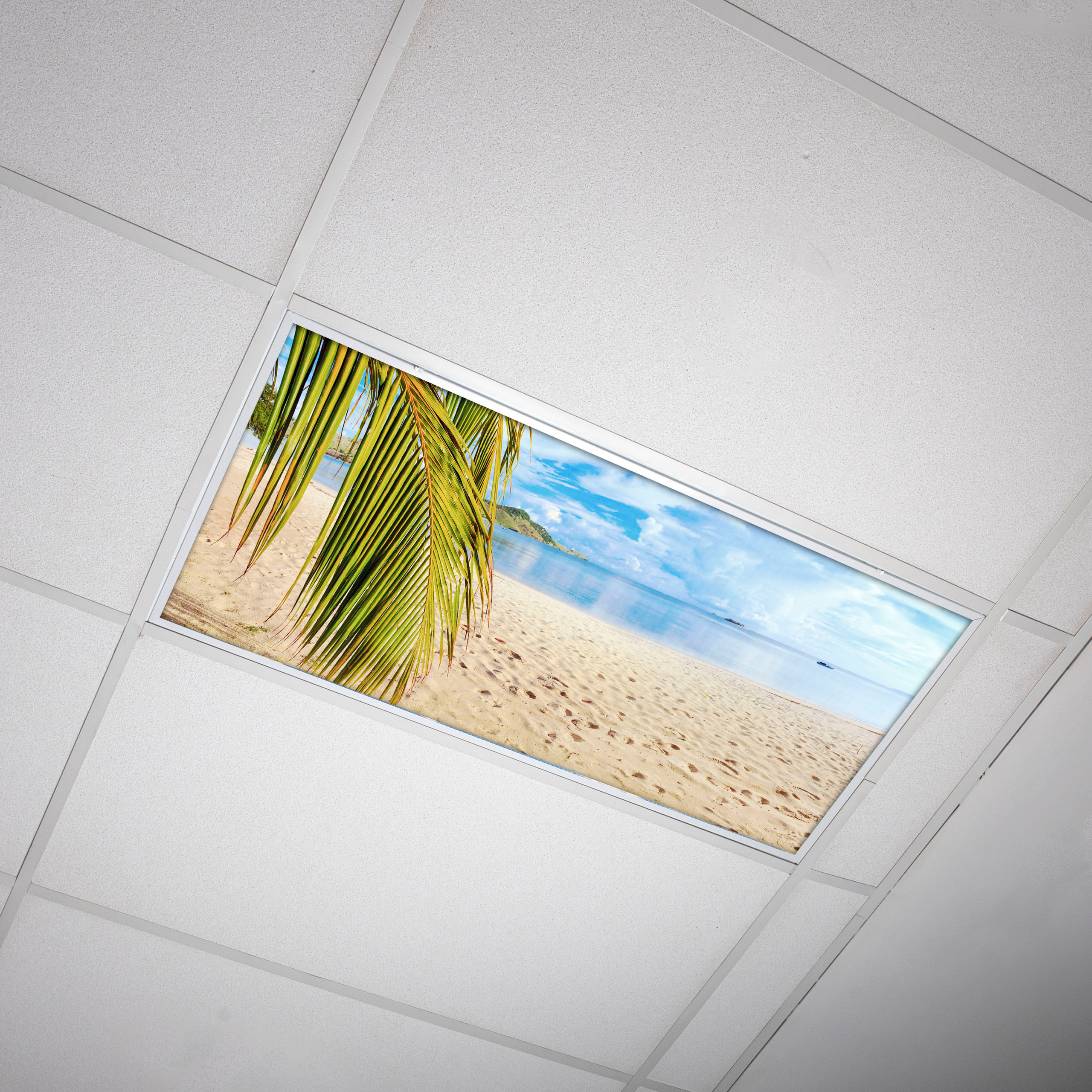 Beach Light Covers Beach Scene Fluorescent Decorative Ceiling Panel