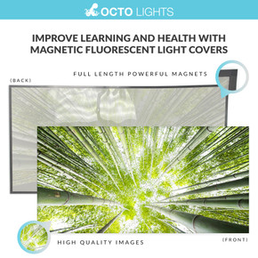 Bamboo Forest Fluorescent Light Covers Magnetic