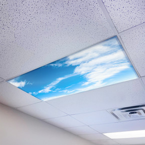 magnetic light covers for fluorescent lights in the office