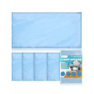 Solid Blue Fabric Light Cover