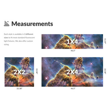 Themed Astronomy Fluorescent Light Panels