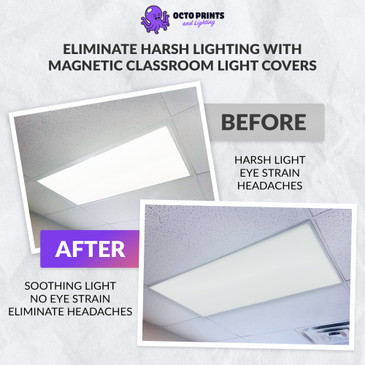fluorescent light magnetic covers for 2x4 ceiling fixtures