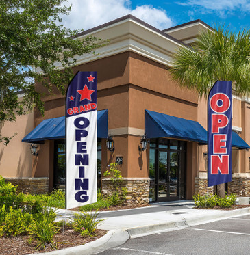 open feather flags welcome flags now open