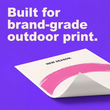 UV printed custom poster mounted for outdoor use showing fade resistant quality