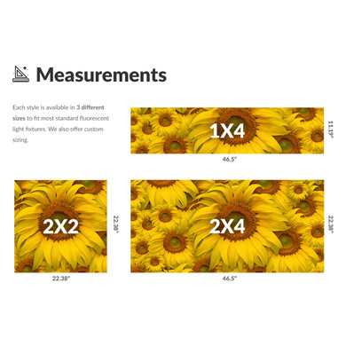 Sunflower Fluorescent Light Covers