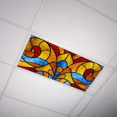 Stained Glass Drop Ceiling Light Covers