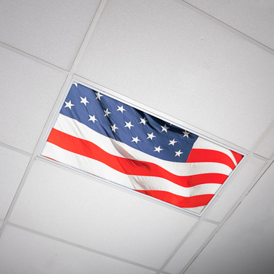 American Flag Fluorescent Light Cover