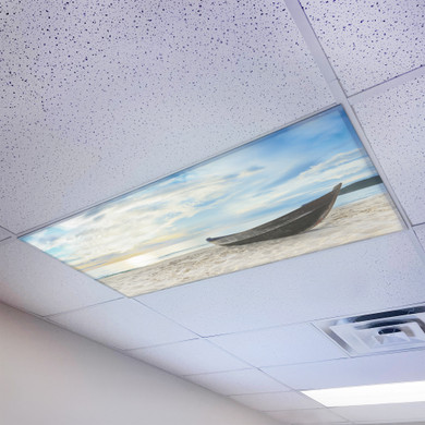magnetic light panels with beach scenes