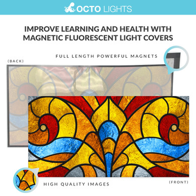 Magnetic light panels stained glass