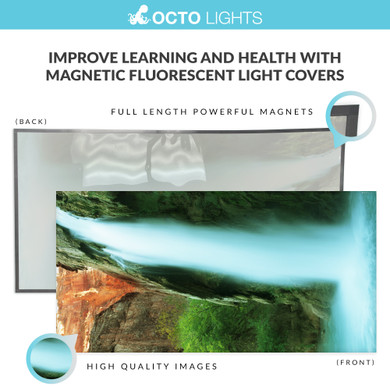 Magnetic fluorescent light diffuser