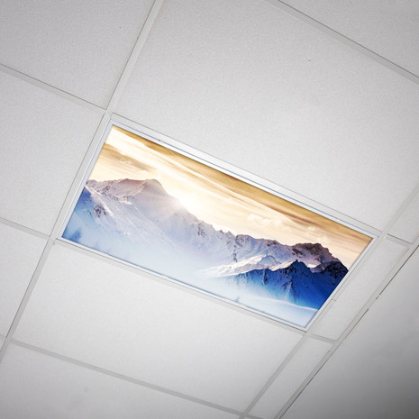 Snow Covered Mountain Fluorescent Light Covers