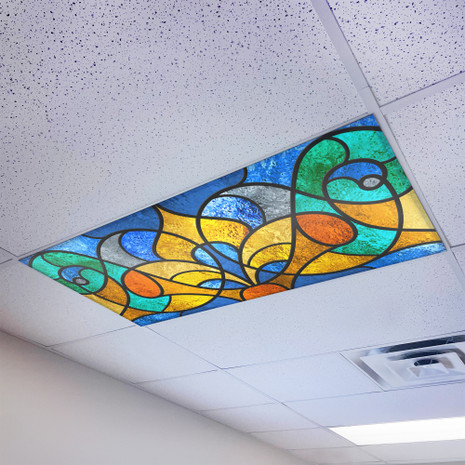 Drop ceiling light covers magnets