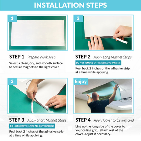 Magnetic ceiling panel cover