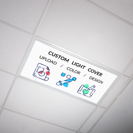 Custom Size Image Color Fluorescent Light Cover