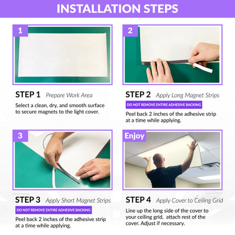 fluorescent light covers magnetic for classroom ceiling lights