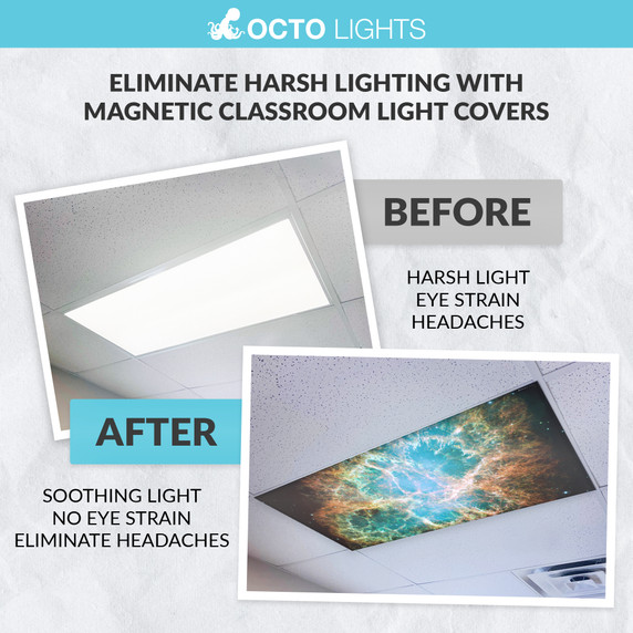 magnetic LED covers with celestial design