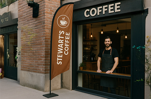 angled-feather-flag-coffee-shop