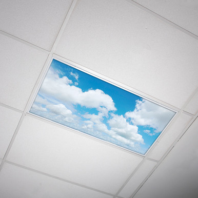 Cloud 002 sky cloud panel light cover in a drop ceiling
