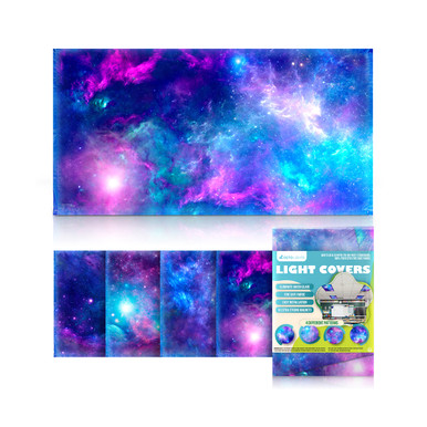 Astronomy galaxy fabric light covers for drop ceiling lights