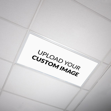 Custom printed fluorescent light cover with an uploaded image