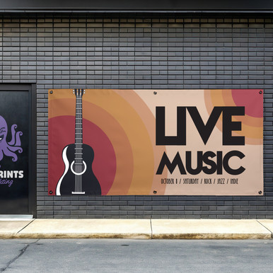 Custom vinyl banner with grommets for hanging