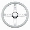 GRT571, CLASSIC STEERING WHEEL  WHITE VINYL