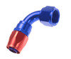 RHP1090-04-1, Hose End -04 90 deg double swivel hose end-red&amp;blue