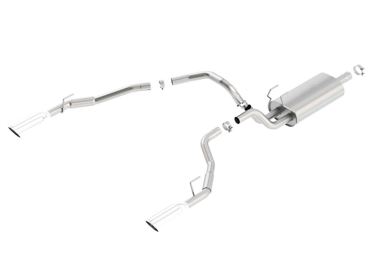 BOR140552, Exhaust System Kit; Touring Cat Back System; Stainless Steel; Wit