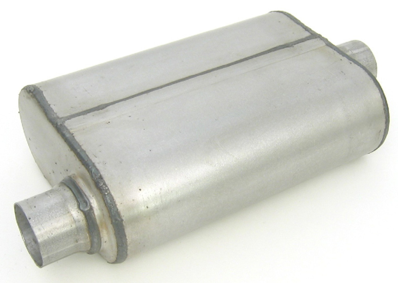 DYN17656, DUAL CHAMBER MUFFLER  2.50IN OFFSET/CENTER