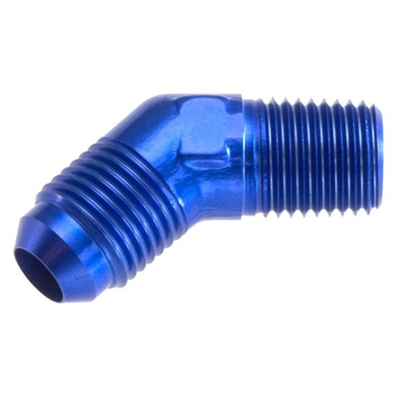 RHP823-06-04-1, AN to NPT Adapter  -06 45 degree male adapter to -04 (1/4")