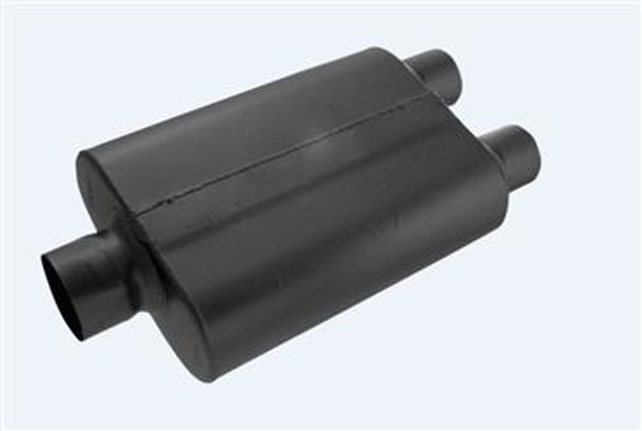 SFX4304020, SPEED F/X, Black Aluminized Steel Muffler, 3 " C/IN, DUA