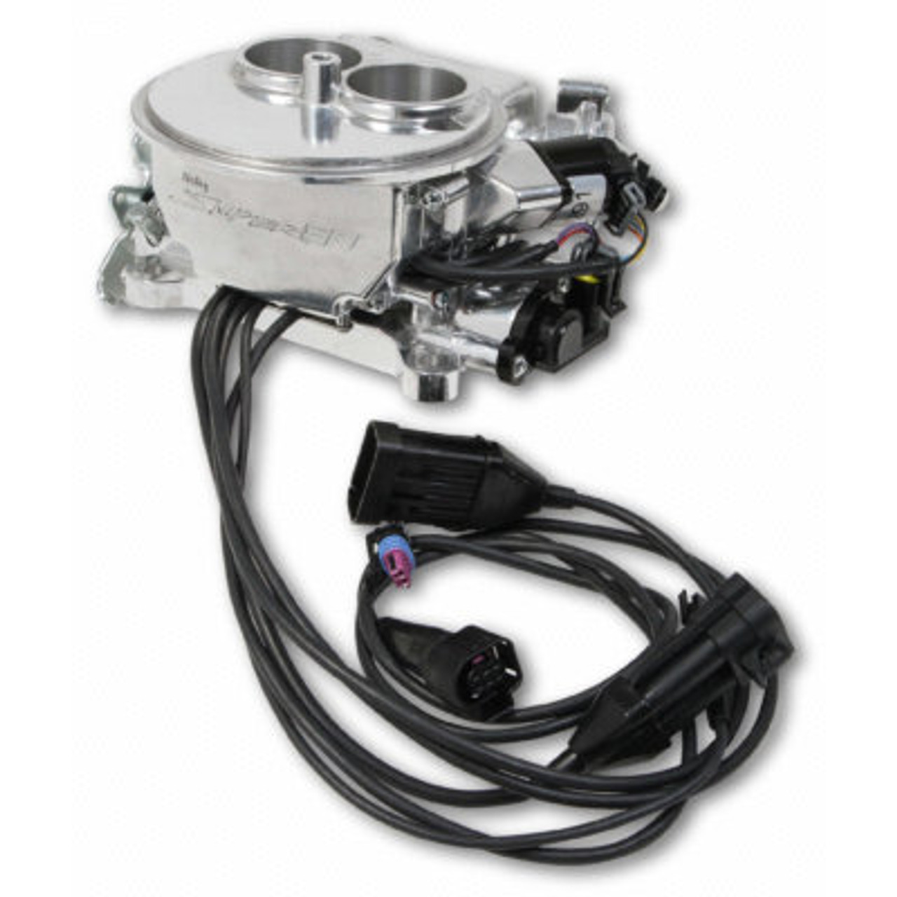 HLY550-849, Fuel Injection, Sniper EFI, Sniper EFI, Throttle Body, Holley Flange, Aluminum, Shiny, Kit