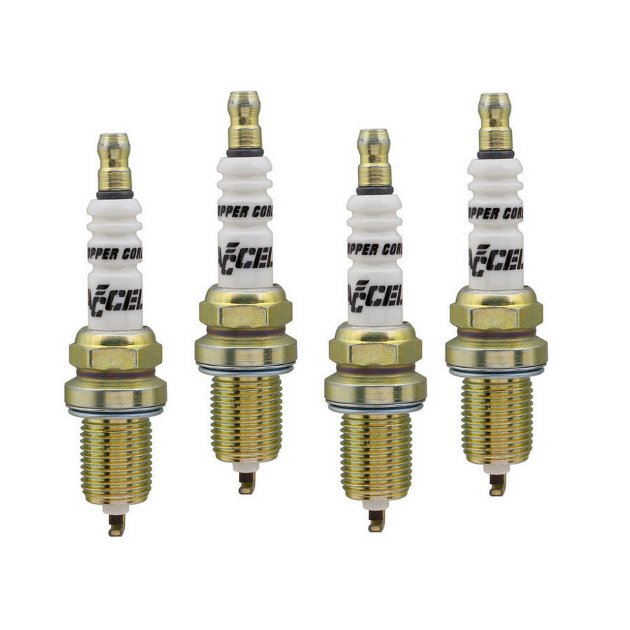 ACL0736-4, Spark Plug, 14 mm Thread, 0.750 in Reach, Gasket Seat, Resistor, Set of 4