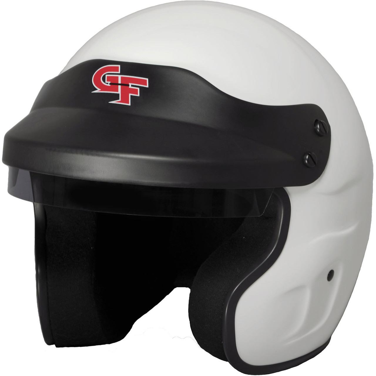 GFR13002LRGWH, Helmet, GF1, Open Face, Snell SA2020, Head and Neck Support Ready, White, Large, Each