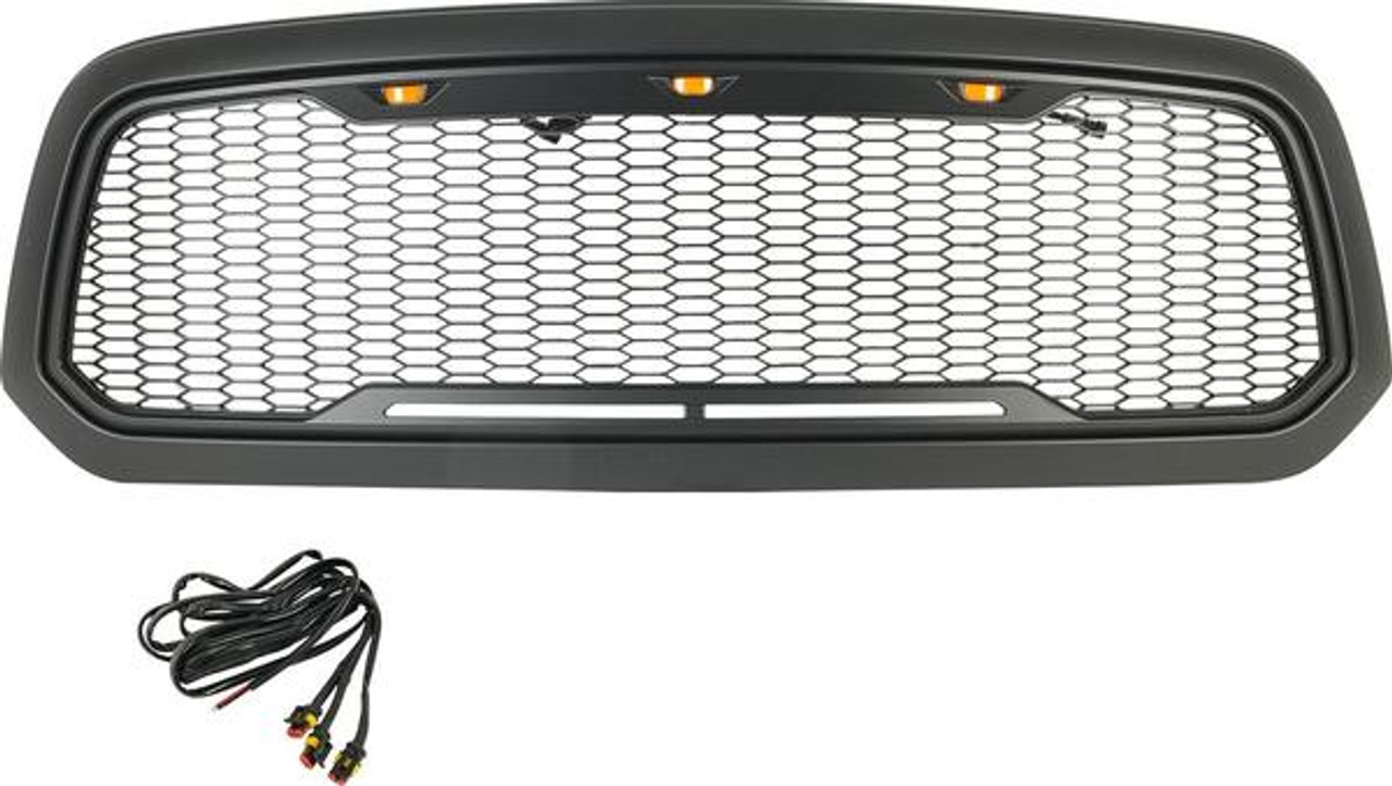 PAR41-0183MB, Paramount Automotive, Impulse Packaged Grille - Matte Black - Mesh Package Grille