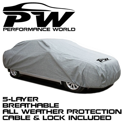PEW900004, 5 Layer all weather car cover, XL-16ft to 17.5ft
