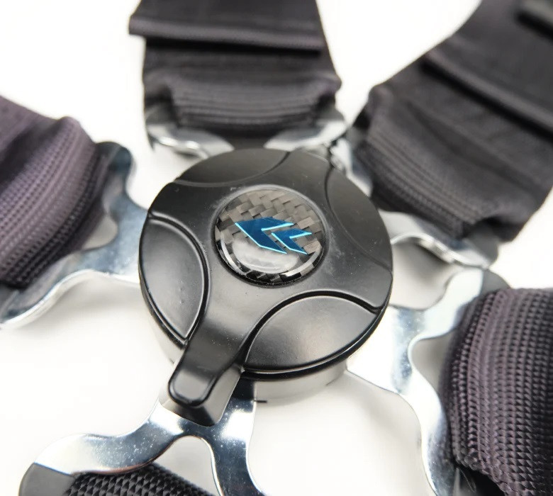 NRGSBH-B6PCBK, 5pt HARNESS CAMLOCK BLACK w/PADS SFI 16.1